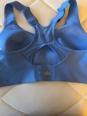 Alo Yoga Sports Bra 36D Blue High Support Adjustable Straps